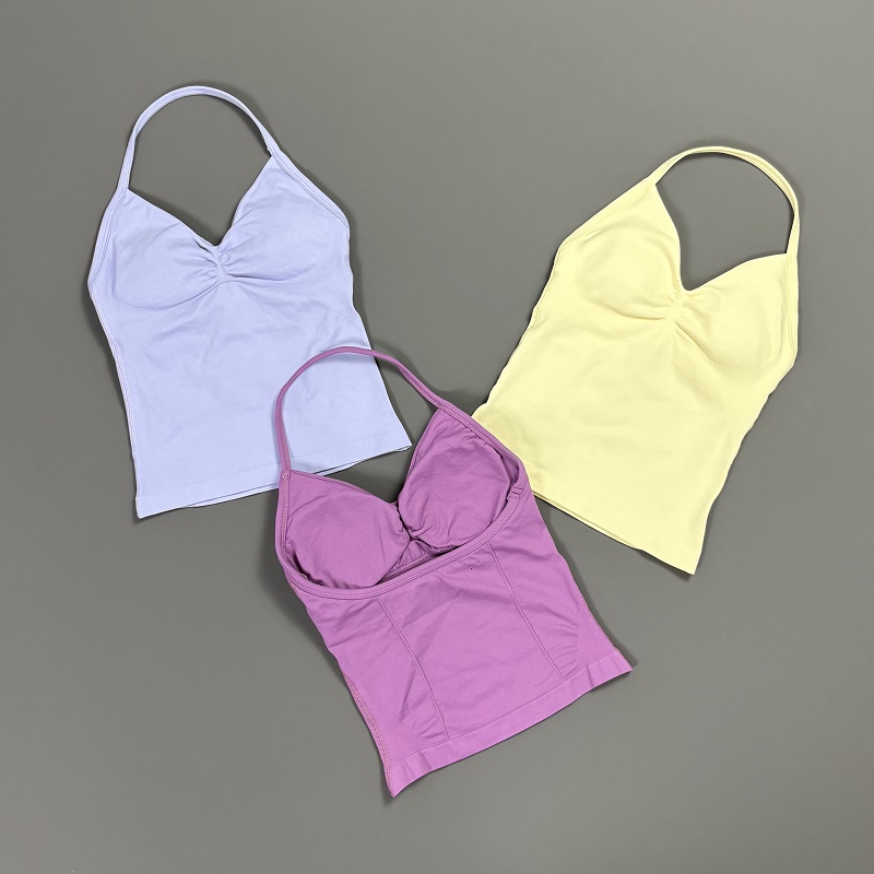 Sports Tank Top Women Halter V - T Shirt Bra Seamless avis et prix
