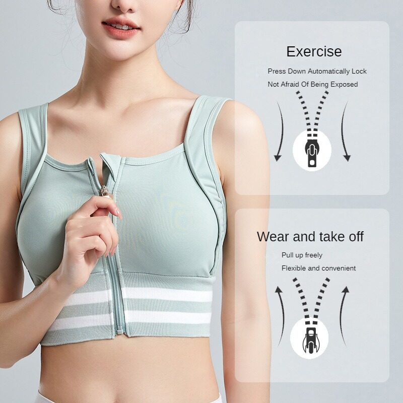 Sports Bras Zip Front For Wome - Full Coverage Bra avis et prix