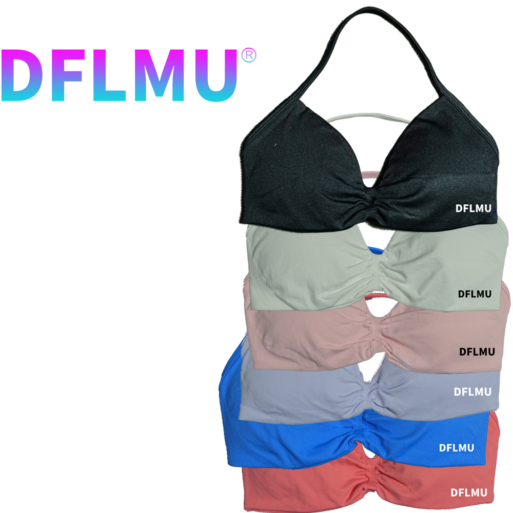 DFLMU Women Halter Sports Bra  - Plunge Bra Push Up avis et prix