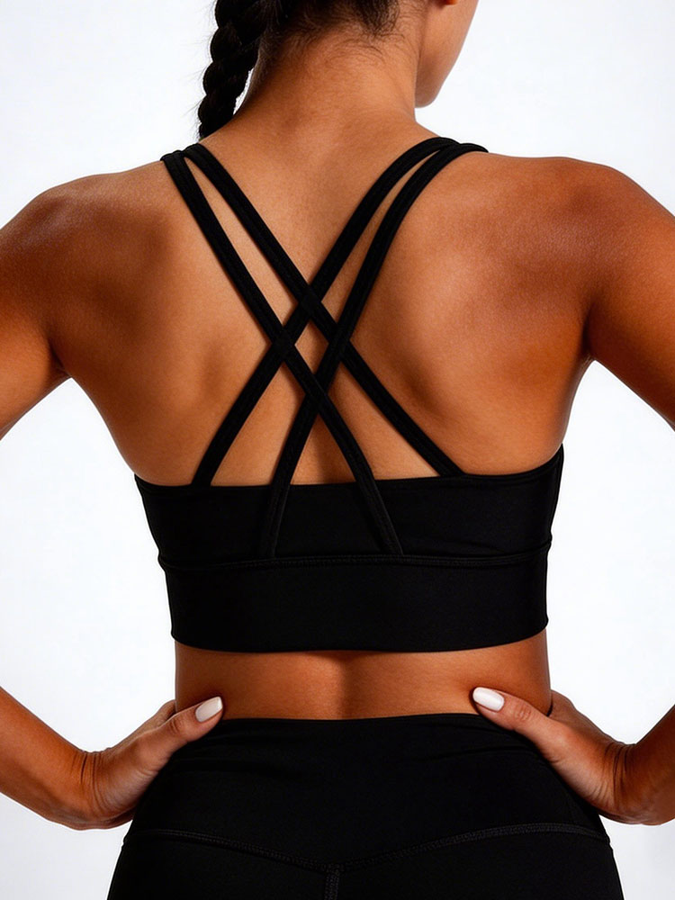 New Women's Solid Color High I - Sports Bra Racerback avis et prix