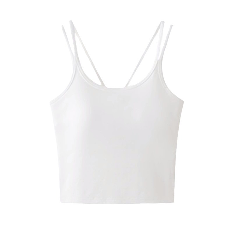 Crop Top Women Sexy Sleeveless - T Shirt Bra Seamless avis et prix