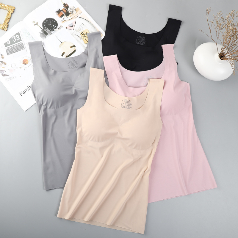 Ice Silk Wireless Push Up Tank - T Shirt Bra Seamless avis et prix