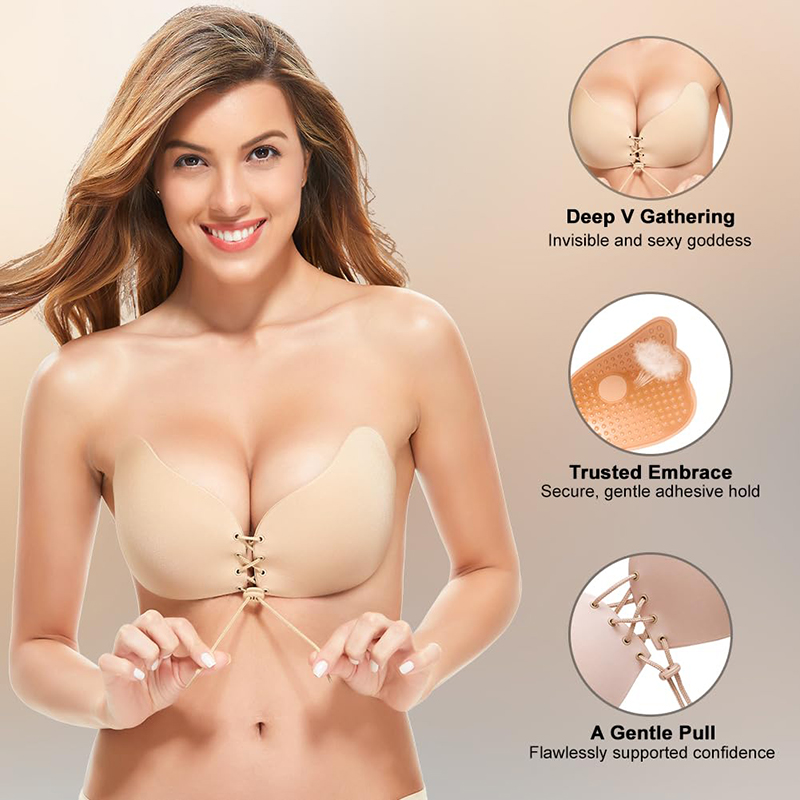 1/2 Pairs Women Summer Backles - Backless Bra Sticky avis et prix
