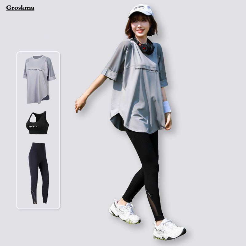Mesh Loose T Shirt+Bra+Legging - T Shirt Bra Seamless avis et prix