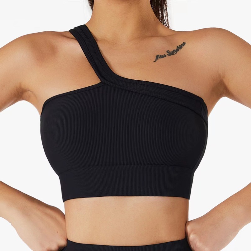 Women Single Shoulder Sexy Yog - T Shirt Bra Seamless avis et prix