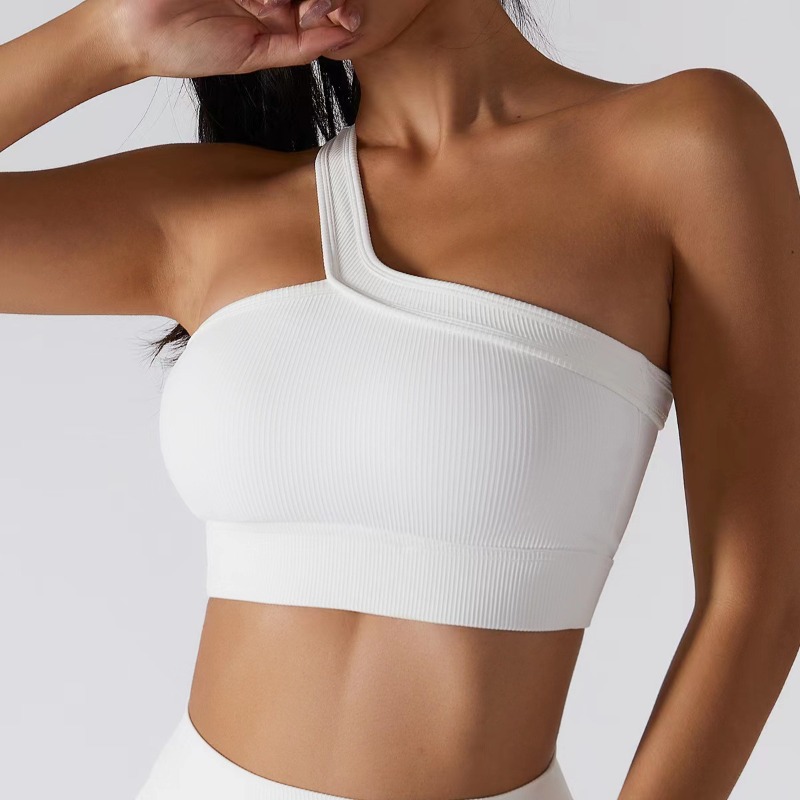 Women Single Shoulder Sexy Yog - T Shirt Bra Seamless avis et prix