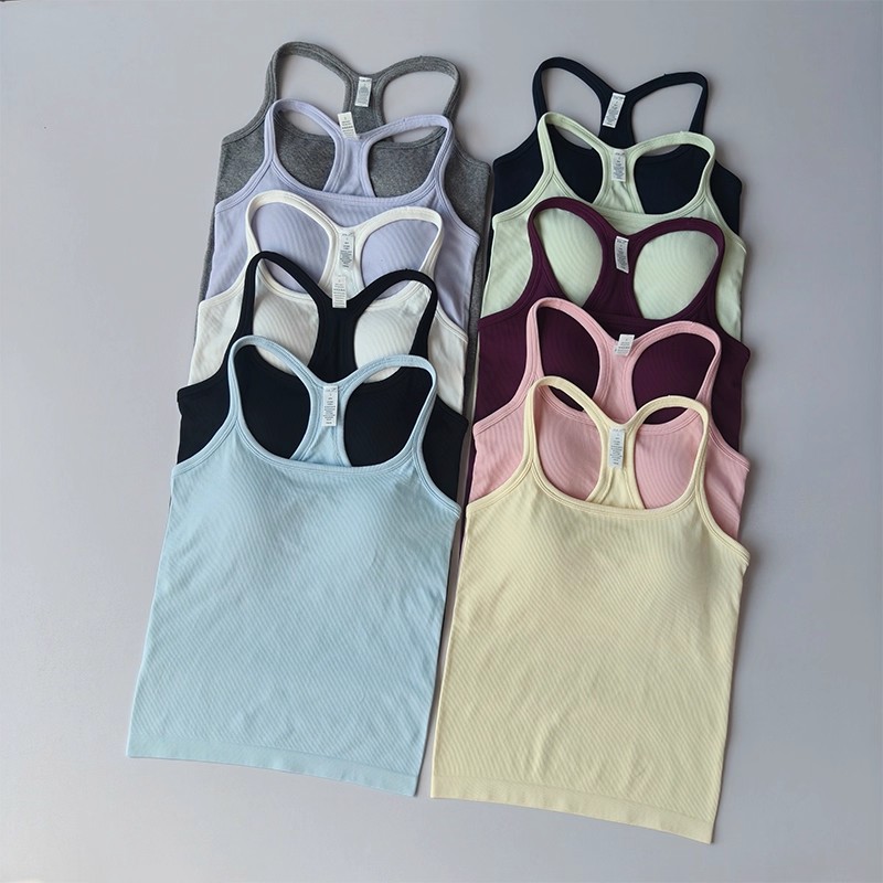 Summer Women's Yoga Camisole S - T Shirt Bra Seamless avis et prix