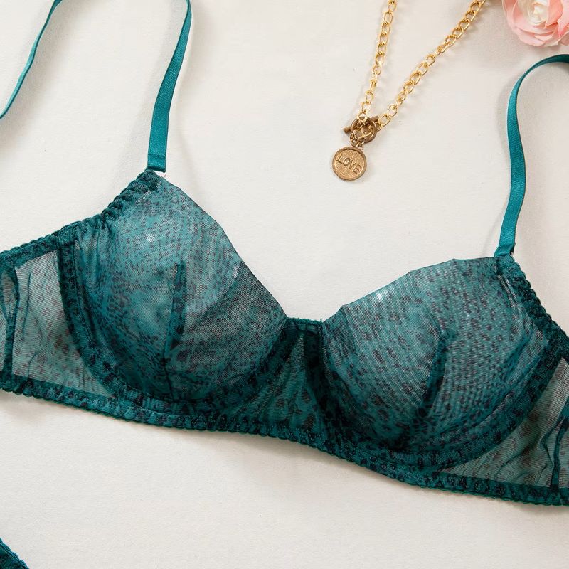 2pcs/Set Woman Lingerie Gather - Sheer Mesh Bra avis et prix