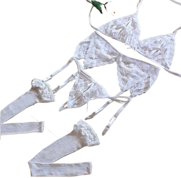 Lace Women Lingerie Set 4 Pcs  - Lace Bralette Set avis et prix