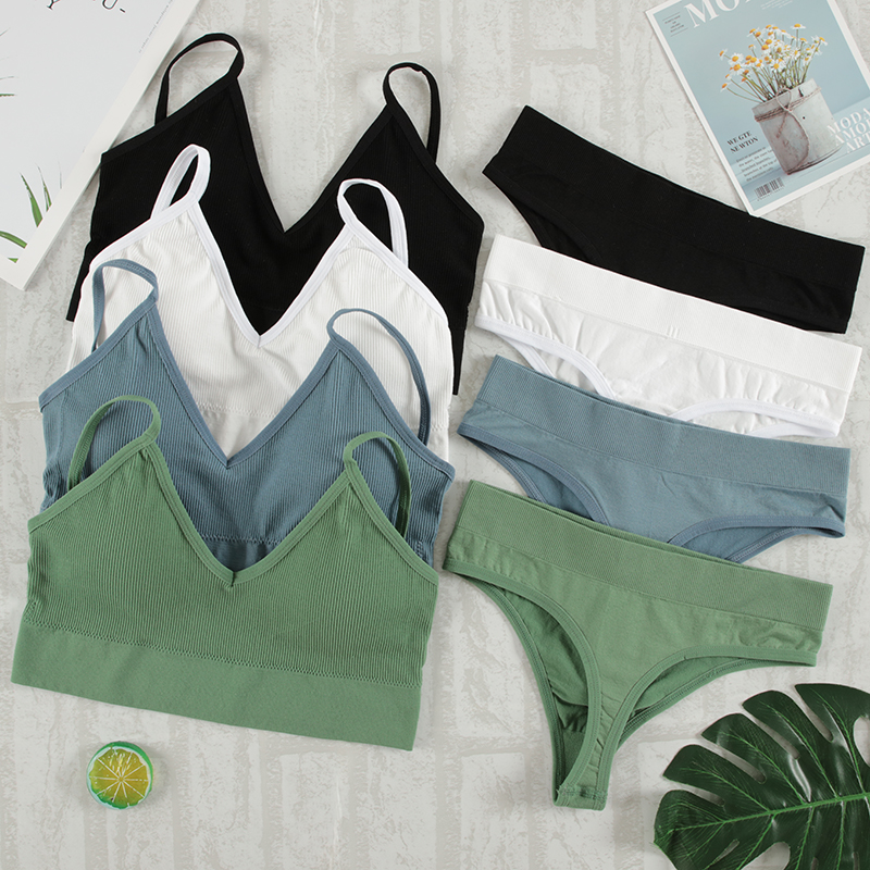 CHRLEISURE Women Underwear Set - T Shirt Bra Seamless avis et prix