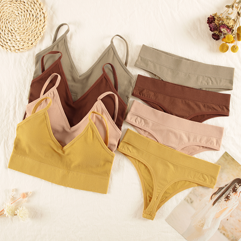 CHRLEISURE Women Underwear Set - T Shirt Bra Seamless avis et prix