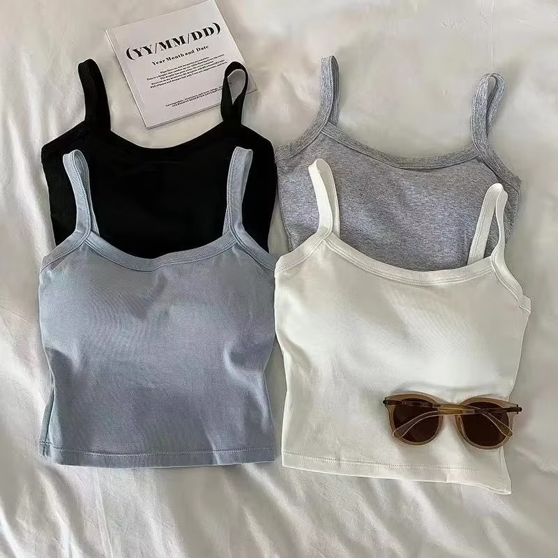 Crop Top Women Sexy Sleeveless - T Shirt Bra Seamless avis et prix